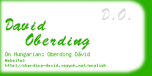 david oberding business card